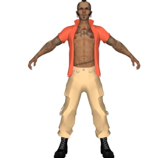 现代朋克男性su模型