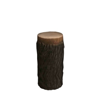 中式木桩凳子su模型