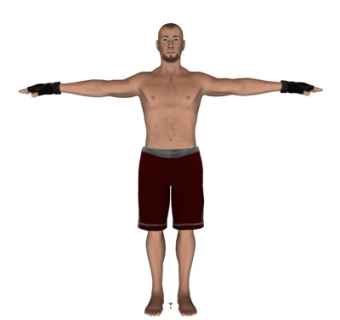 现代拳击手男性su模型