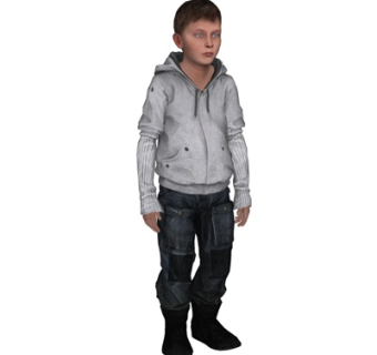 现代小孩男性su模型