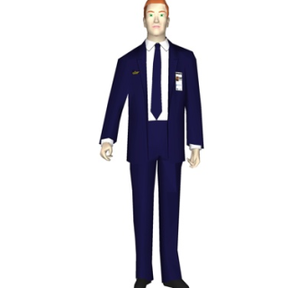 现代飞机机长男性su模型