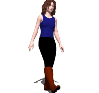 现代休闲女性su模型