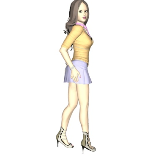 现代休闲女性su模型