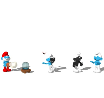 现代蓝精灵su模型