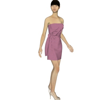 现代休闲女性su模型