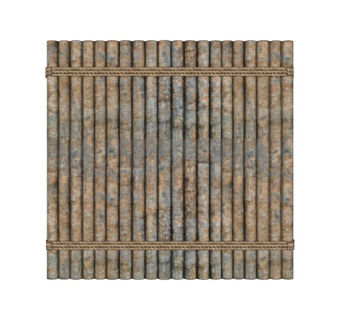 新中式木围栏su模型