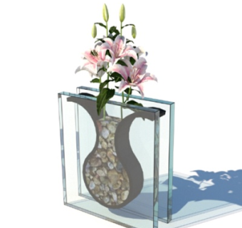 现代盆栽su模型