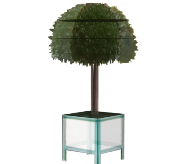 现代盆栽su模型