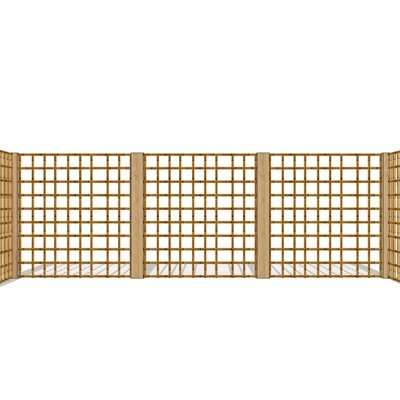 新中式木围栏su模型