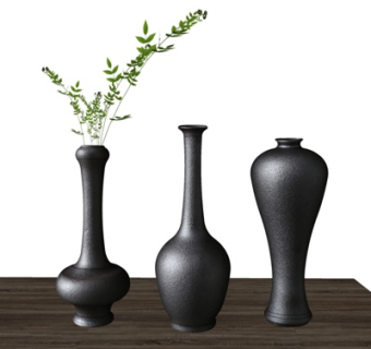 现代盆栽su模型