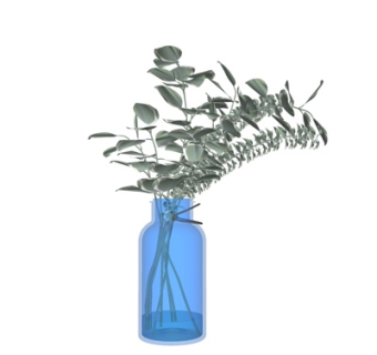 现代盆栽su模型