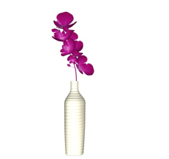 现代花卉花瓶su模型