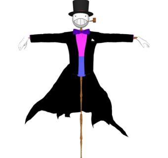 现代动漫人物稻草人su模型