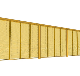 现代实木隔断屏风su模型