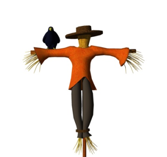 现代动漫人物稻草人su模型