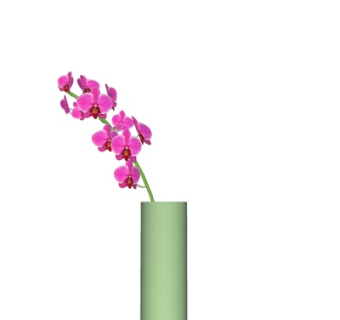 现代花卉花瓶su模型