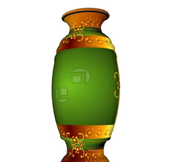 东南亚陶瓷花瓶su模型