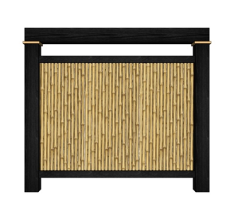 日式竹子围墙su模型