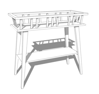现代置物架su模型