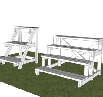 现代置物架su模型