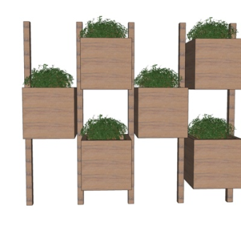 现代置物架su模型