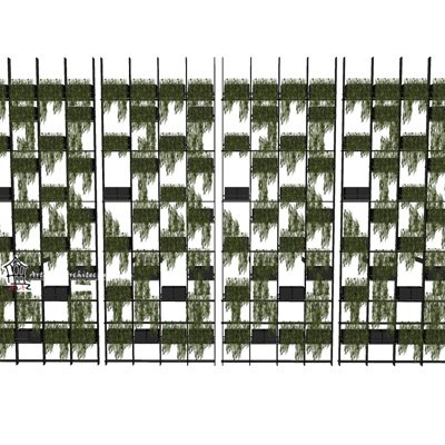 现代植物墙su模型