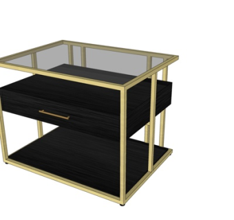 现代置物架su模型