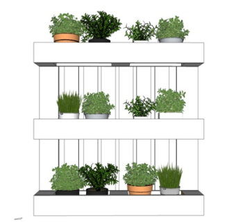 北欧置物架su模型