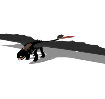 现代驯龙高手夜煞su模型