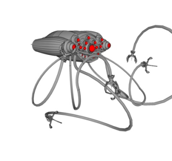 现代黑客帝国水母机器人su模型