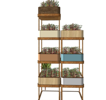 北欧置物架su模型