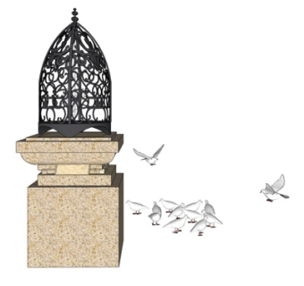 简欧装饰品su模型