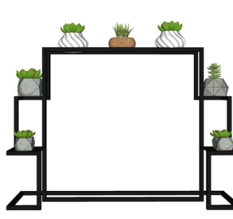 北欧置物架su模型