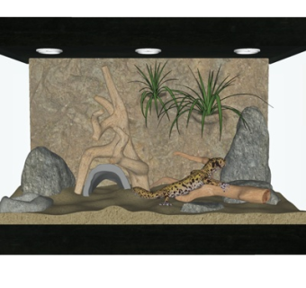 现代饲养箱su模型