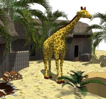 现代长颈鹿su模型