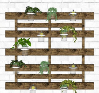 北欧置物架su模型