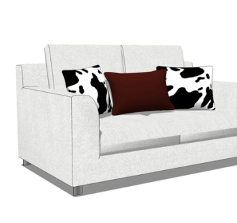 现代双人沙发su模型