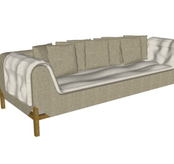 现代多人沙发su模型