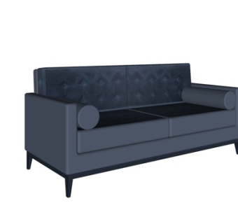 现代双人沙发su模型