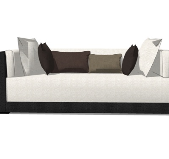 现代多人沙发su模型