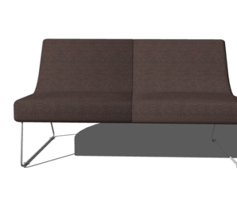 现代双人沙发su模型