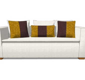 现代双人沙发su模型