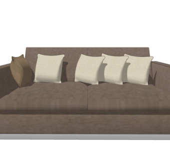 现代双人沙发su模型