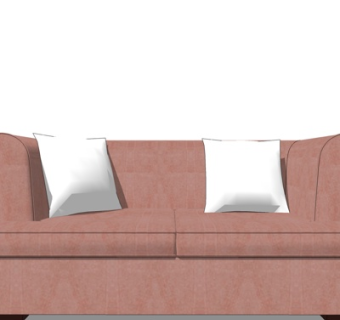 现代双人沙发su模型