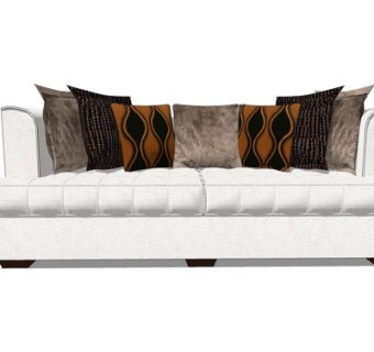 现代双人沙发su模型