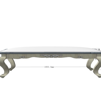 简欧玻璃茶几su模型