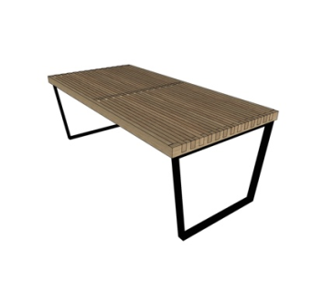 现代实木茶几su模型