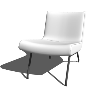 现代布艺休闲椅su模型