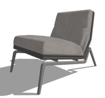 现代布艺休闲椅su模型