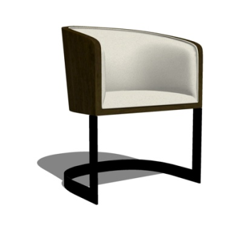 现代布艺休闲椅su模型